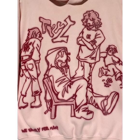 Aelfric Eden Graffiti Print Hoodie We Vaguely Feel Many Size Extra Small - Picture 10 of 10